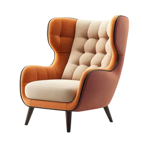 Comfy Two-Tone Accent Chair