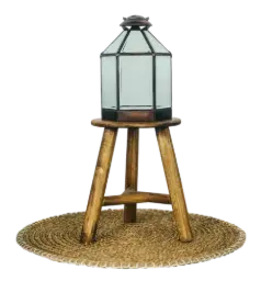 Rustic Lantern Side Table