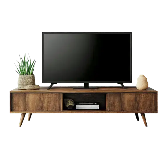 Rustic Wooden TV Console