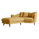 L-Shaped Velvet Sofa