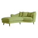 L-Shaped Velvet Sofa