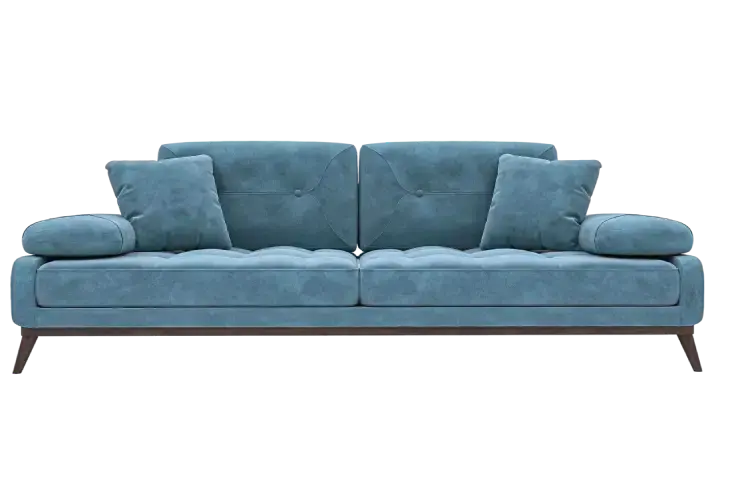 Modern Teal Velvet Sofa (IKEA)